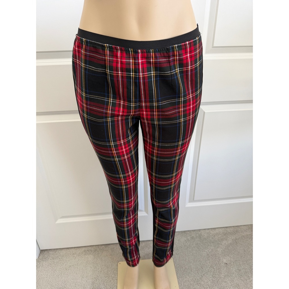 Philosophy Republic Clothing Red Plaid Tartan Plaid Leggings  Womens Medium